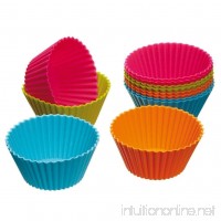 TOPUNDER Kitchen Craft Colourworks Silicone Cupcake Cases  Pack of 12 - B01KJPP03W